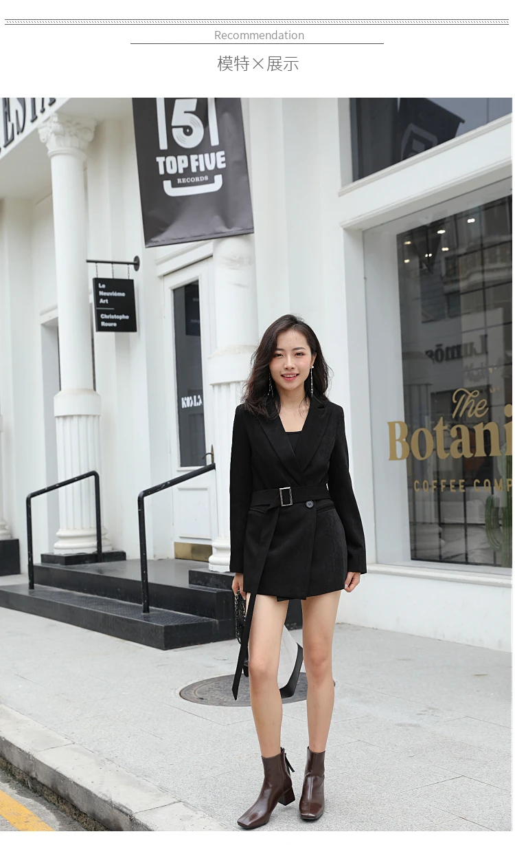 TUHAO Autumn Winter Women's Blazer Suit Jacket Coat Casual Solid Color Elegant Office Lady High Waist Coat OL Blazer Suit