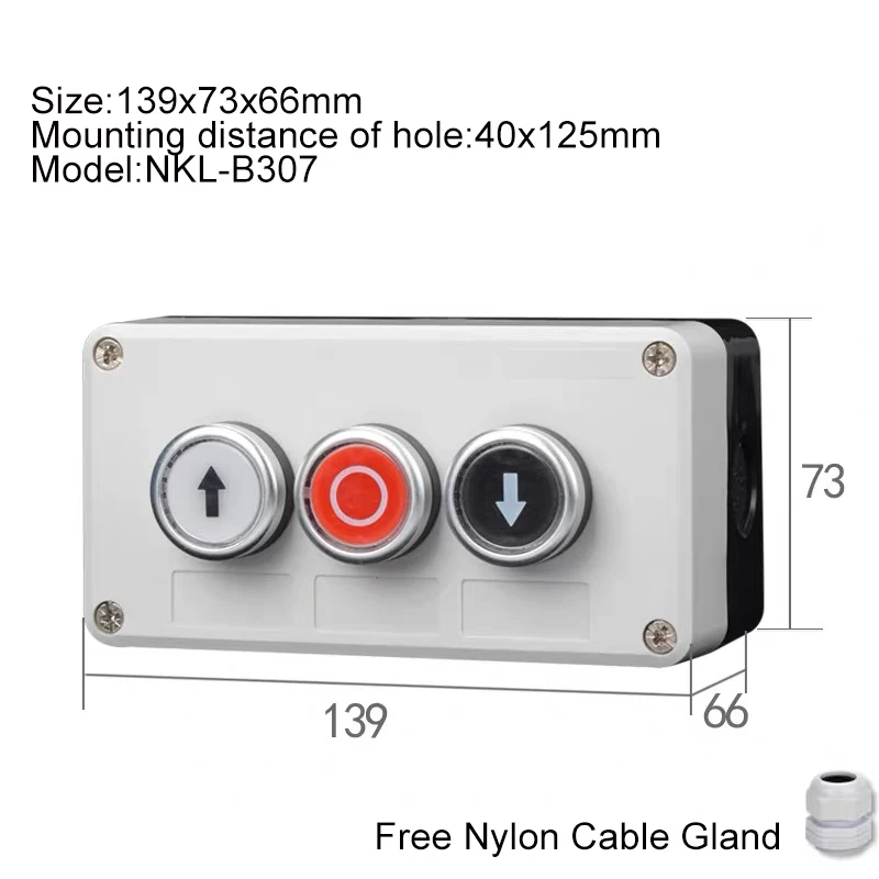 

Arrow Sign Indicating Start Stop Self Momentary Waterproof Button Box Wwitch Emergency Stop Industrial Handheld Control Box