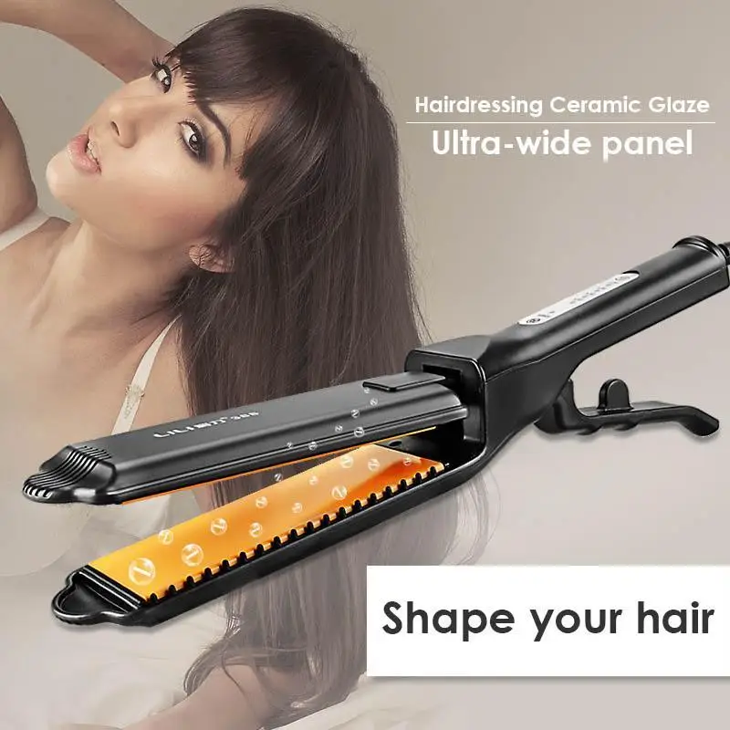 

Portable Electric Hair Straightening Iron Hair Curlers Ceramic Heating Fluffy Wave Hair Corrugated Curling Iron Styling Tools