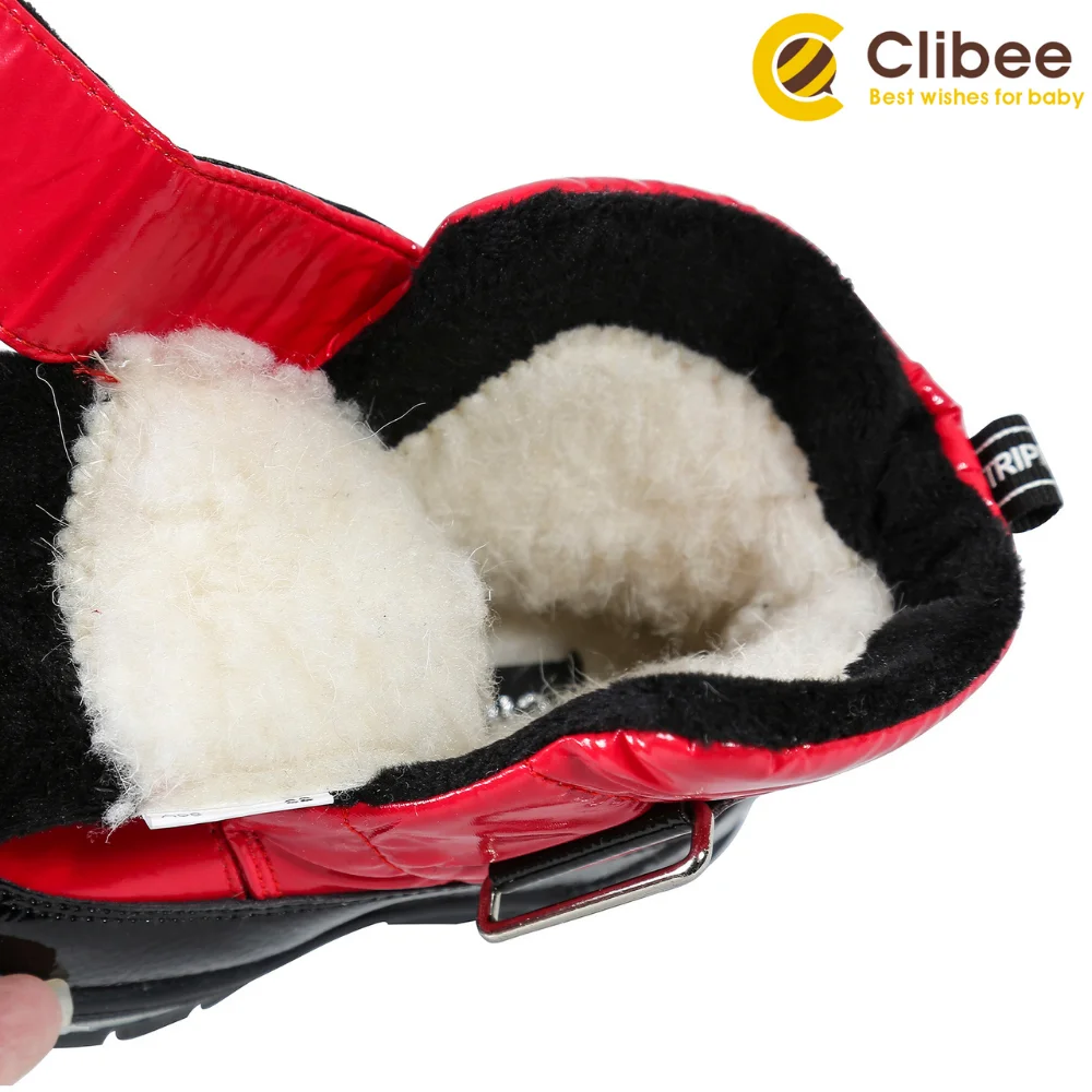 Clibee/зимние сапоги для мальчиков и девочек Детская теплая водонепроницаемая