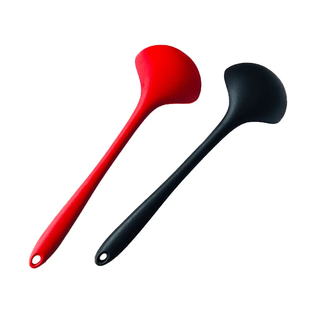 Silicone world Long Handle Soup Spoon Scoops Long Handle Porridge Spoon Rice Ladle Scoops public spoon Kitchen Tool Cooking Tool kitchenware accessories