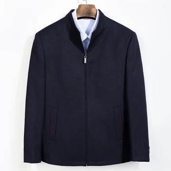 

Plus 10XL 8XL 6XL Winter Wool Jacket Men's High-quality Wool Coat casual Slim collar wool coat Men's cotton collar trench coat