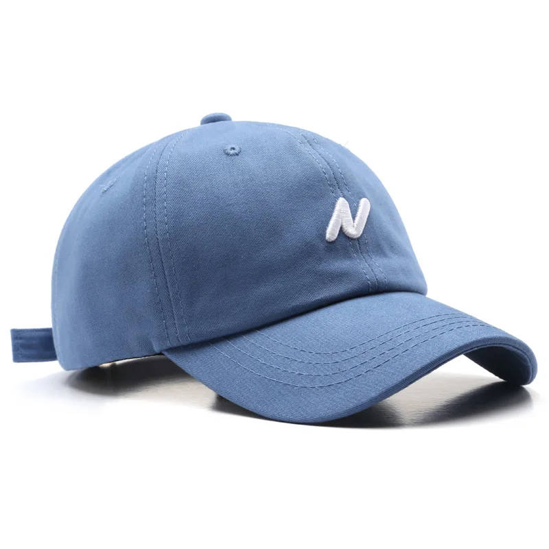 여성과 남성을위한 SLECKTON 캐주얼 야구 모자 패션 N 자수 여름 모자 모자 소년 소녀 면화 Snapback Hat Casquett