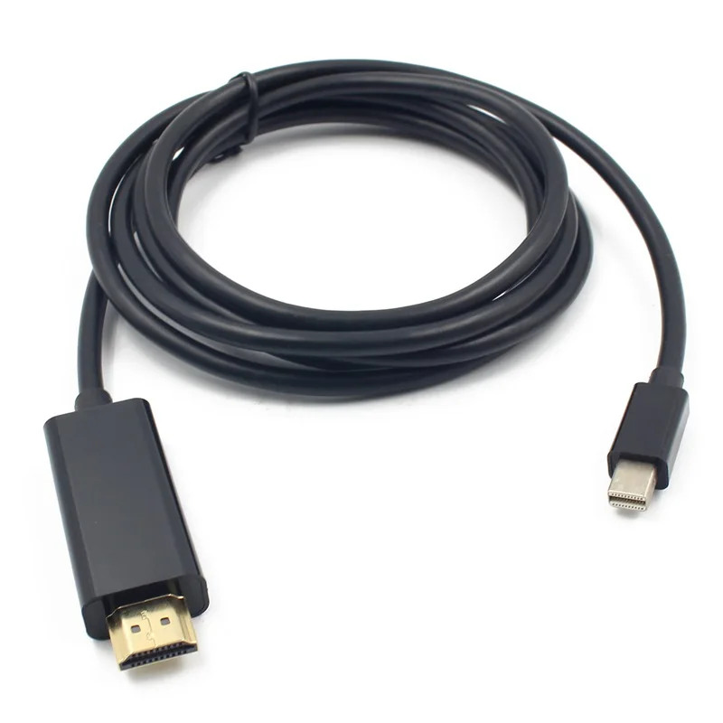 Мужской 1,8 м мини кабель DP-HDMI Thunderbolt Mini Displayport к HDMI адаптер для Macbook Pro Air Для iMac(черный