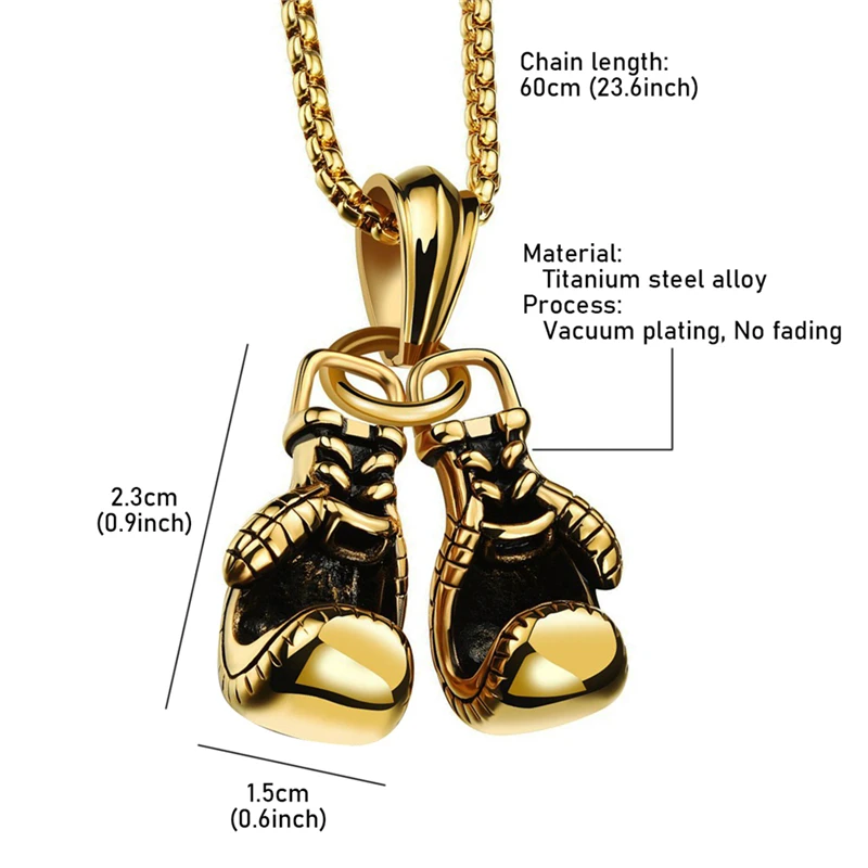 Titanium Steel Alloy Mini Boxing Glove Chain 6