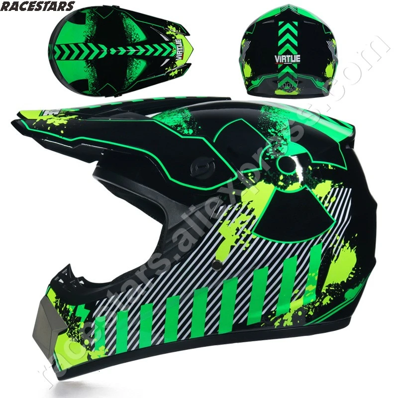 Гоночный Кроссовый шлем hors route Casque Moto Capacete Moto Casco внедорожный мультяшный детский мотоциклетный шлем 3 шт. подарок