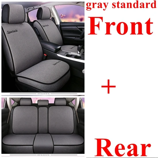 Передние+ задние автомобильные чехлы для Toyota corolla rav4 chr yaris Honda Fit Civic Suzuki Swift grand vitara Fiat Punto автомобильные аксессуары - Название цвета: gray standard