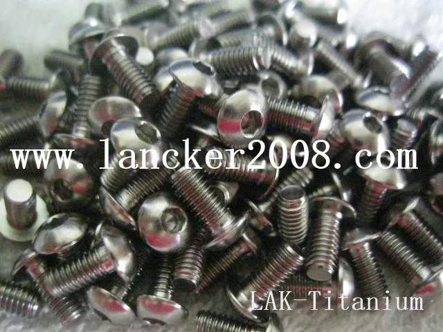 Титан Шестигранная розетка круглый носок винт M4 * 8 10 12 14 15 16 25 30 35 Gr5|titanium screw|t head