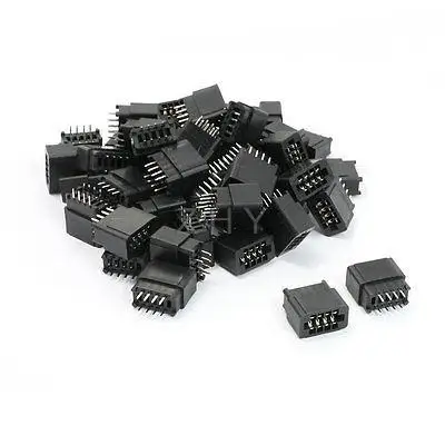 

50 Pcs 2.54mm Pitch 8 Pins Two Rows 2 x 4 IDC Connector Pin Headers