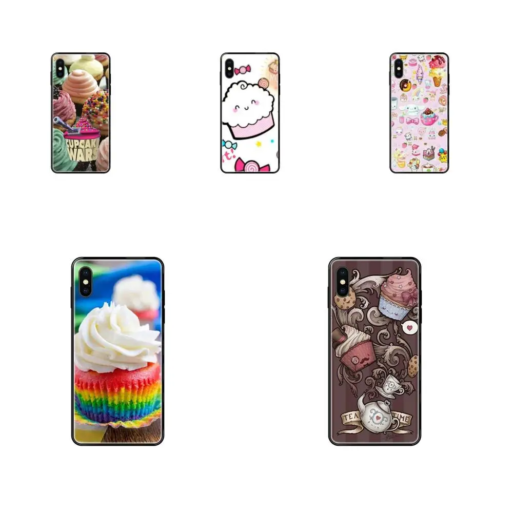 Soft Cellphone Black For Redmi Note 4 5 5A 6 7 8 8T 9 9S Pro Max Chocolate Nutella Cupcakes Cherry Ice Cream | Мобильные телефоны и