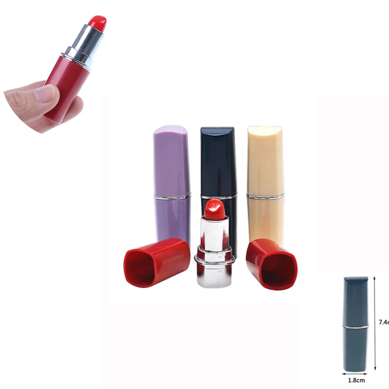 Lipstick Shape For Women Portable WaterProof Plastic Tablet Storage Box Pill Bottle Case Secret Medicine Holder Organizer 1PC