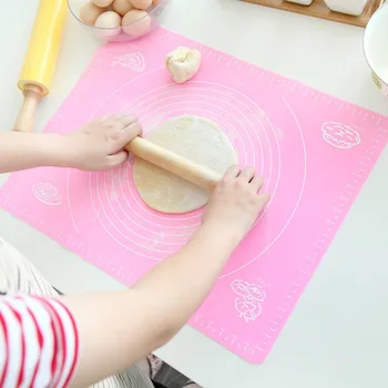 

Silicone Kneading Pad in pastry tool Baking Mat Thickening Flour Rolling Scale Mat Kneading Dough Pad Bakeware Liners 50*40cm