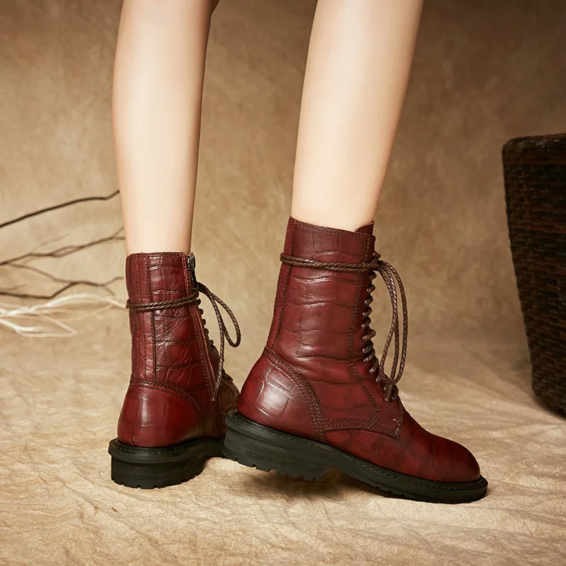 MORAZORA/; обувь из натуральной кожи наивысшего качества; женские ботильоны; ботинки на шнуровке; сезон осень-зима; удобная женская обувь на низком каблуке