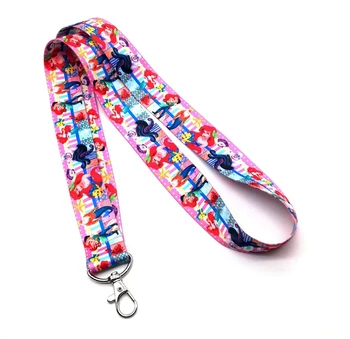 

New cartoon Ariel princess mermaid Ursula Neck Strap Lanyards Badge Holder Rope Pendant Key Chain Accessorie