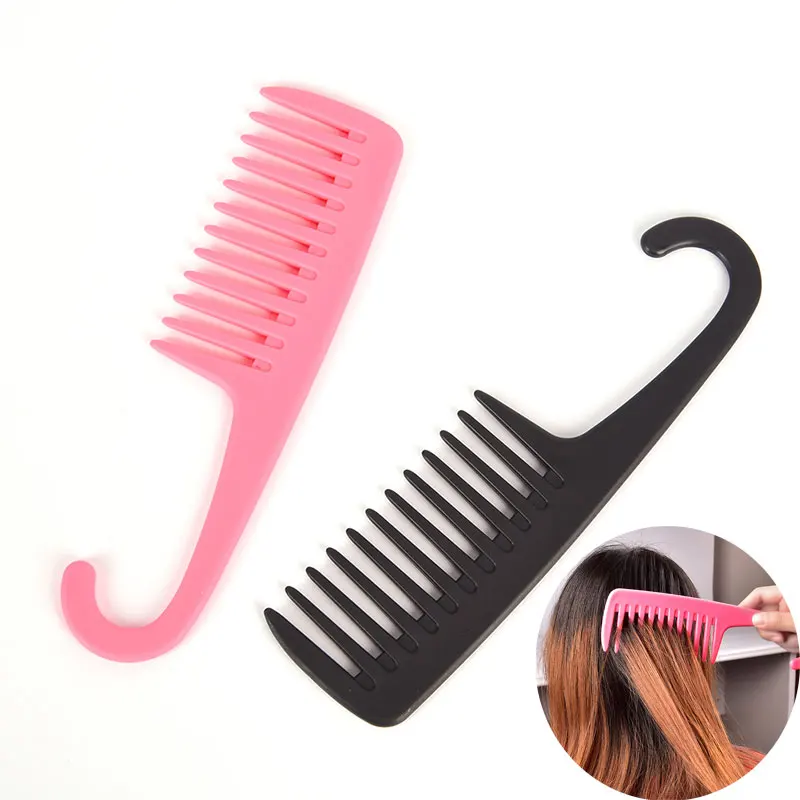 Wide Tooth Combs Of Hook Handle Detangling Reduce Hair Loss Comb Pro Hairdress Salon Dyeing Styling Brush Tool 22 x 6cm