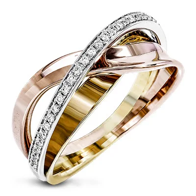 

Newest Fresh Three Tone X Shape Cross Ring for Women Wedding Trendy Jewelry Dazzling CZ Stone Large Modern Rings Anillos Atacado