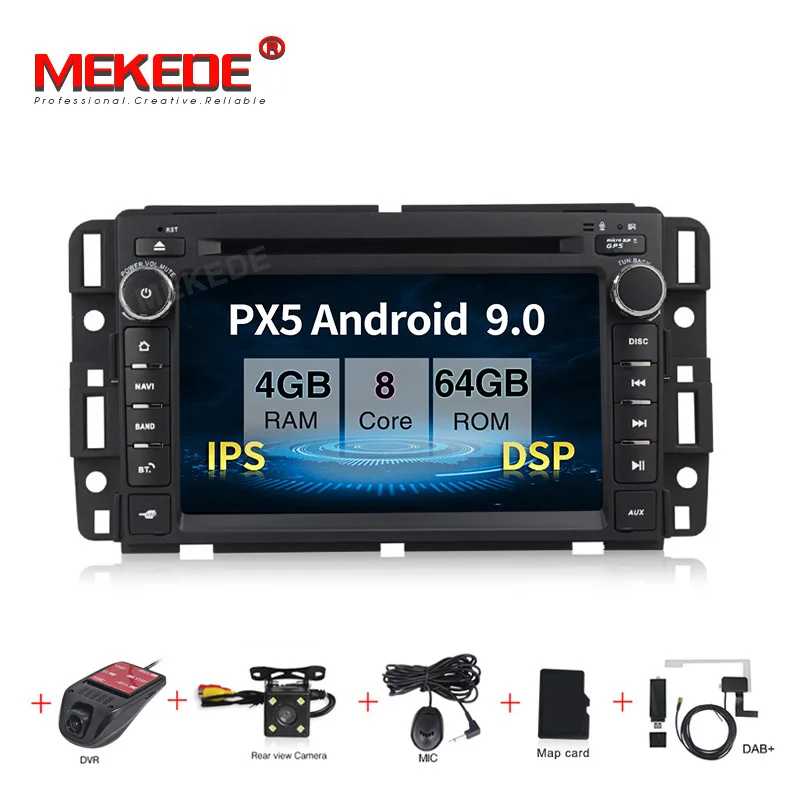 Mekede PX5 Android 9 0 DSP IPS автомобильный DvD GPS мультимедийный плеер для Chevrolet/Silverado/Tahoe/Monte GMC