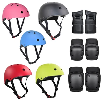 

7 Pcs Kid Child Roller Skating Bike Helmet Knee Wrist Guard Elbow Pad Set for Bicycle Helmet Protection Safety Guard Cycling Pad
