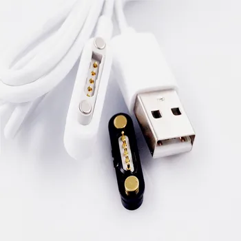 

2 pcs Cable USB A Male Connector to Magnet Spring Loaded Pogo Pin 5 Pin Length 1 meter Data transmission & Power Charge