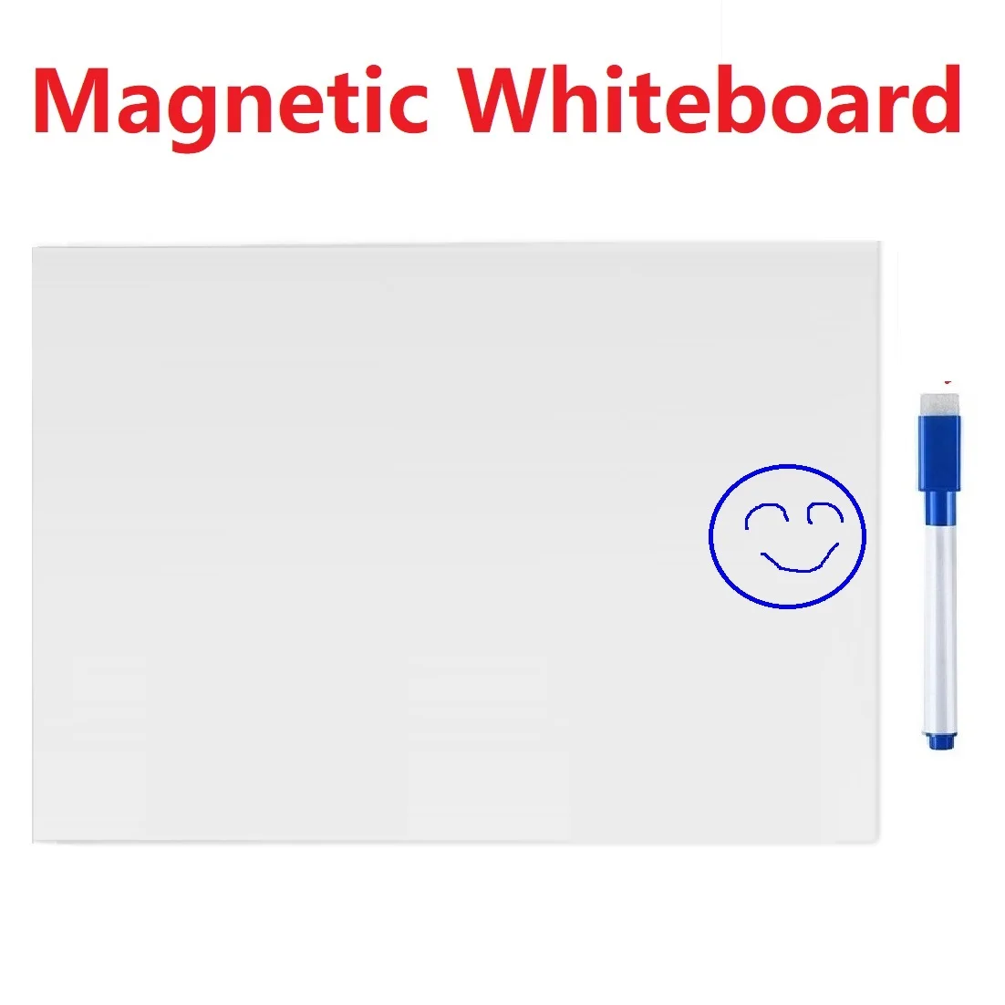 with 1 blue pen Умный напоминание семейный холодильник магнетитс Доска сообщения на холодильник магнит домашний офис блокнот заметка белая доска маркер ластик - Цвет: with 1 blue pen