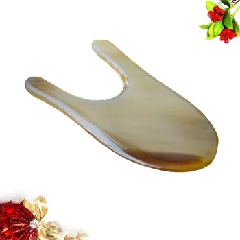 

1PC Guasha Borad Acupressure U Shape Natural Horn Scraping Plate Scraping Board for Home Neck