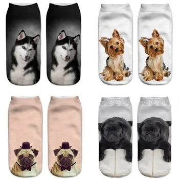 

Women Combed Cotton Funny Socks Cute Animal Cartoon Cat Dog Pattern 2019 Summer Japanese Korean Style Trend Sokken