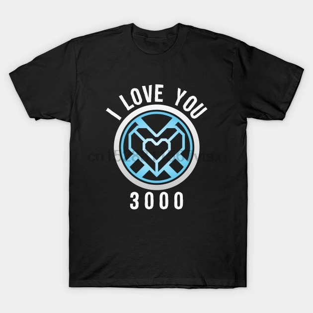 Men t shirt Short sleeve I Love You 3000 Arc Reactor Tony Stark T Shirt Women t-shirt tee tops |