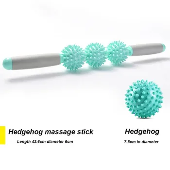 

New Yoga Muscle Massage Roller Stick High Strength Gym Body Waist Leg Back Relax Tool With 3 Point Spiky Balls