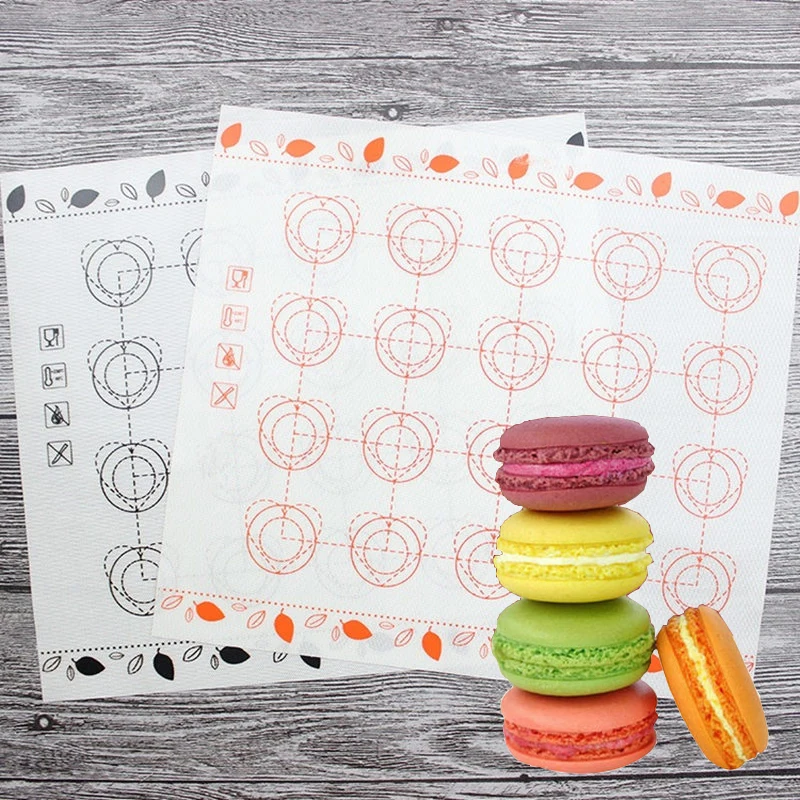 

40*30cm Non Stick Macaron Silicone Mat Fiberglass Silicone Pastry Rolling Dough Mat Baking Sheet Tray Liner Mat Kitchen Tool