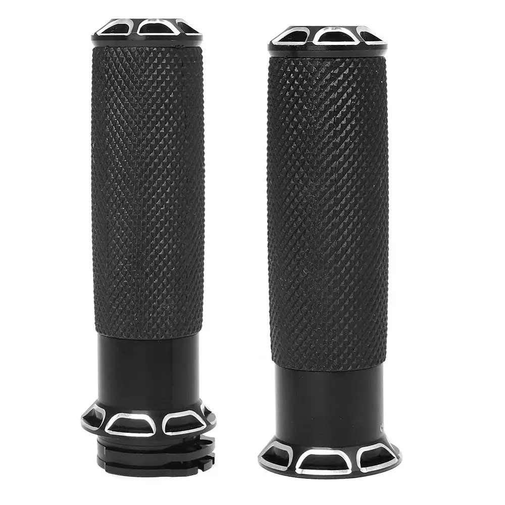

1" 25mm Universal Handlebar Grips Black CNC Hand Grip For Harley Touring Sportster Iron 883 1200 Dyna Softail VRSC