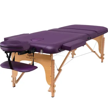 

Folding Massage Table Physiotherapy Solid Wood Beauty Bed Household SPA Tuina Bed Acupuncture Beech Portable Hand Massage Bed