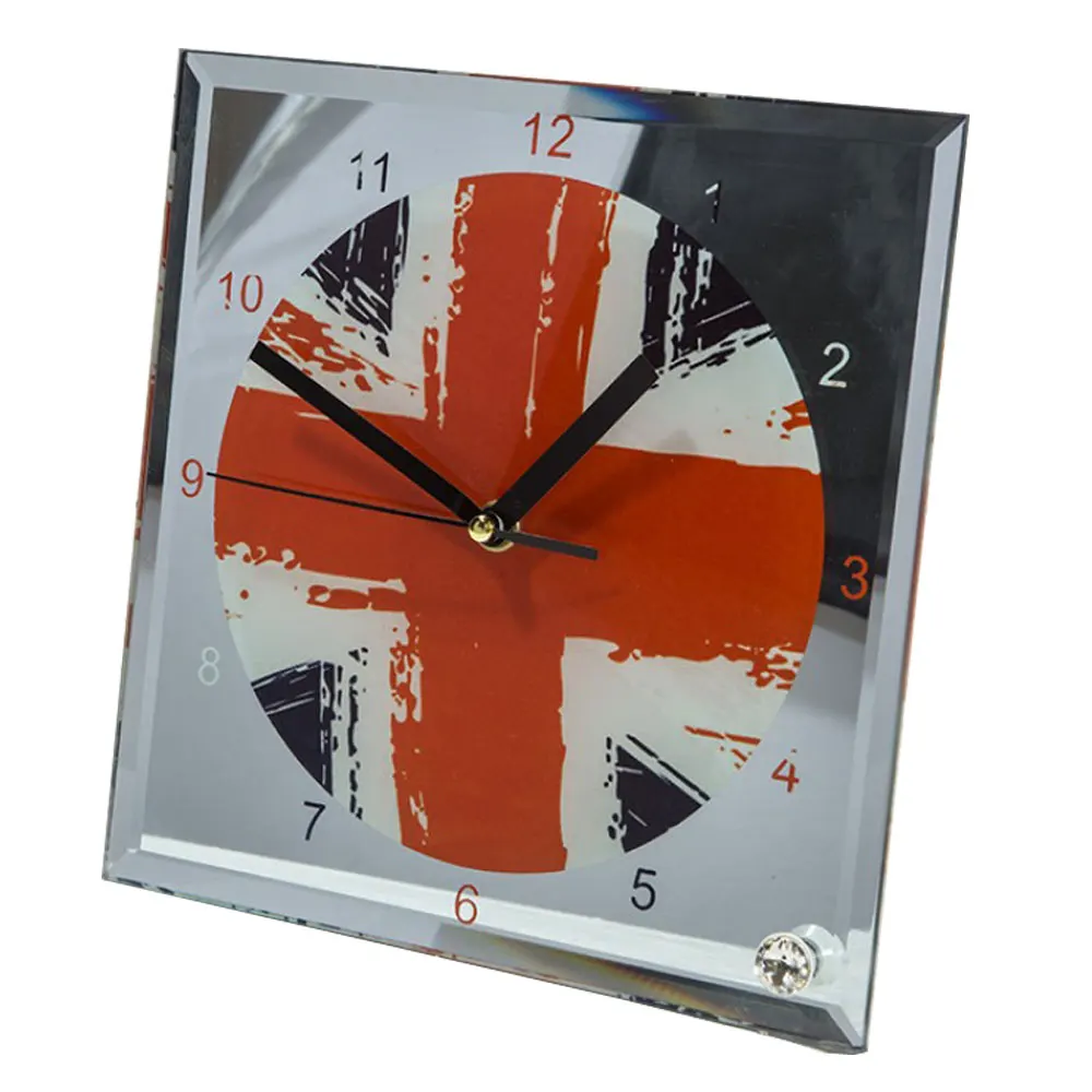 USA Sublimation Blank Glass Photo Frame Glossy Round Clock 20PCS Top Selling! 