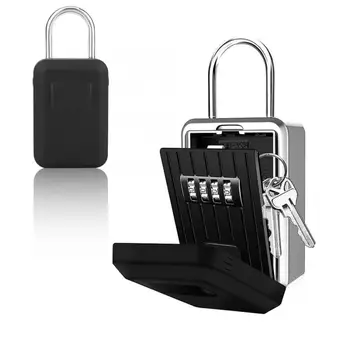 

Wall Hanging Password Key Box Key Lock Storage Box Case with Waterproof Cover for Home Office Outdoor