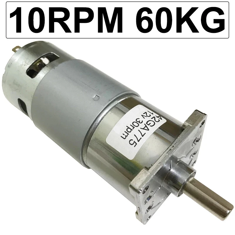 775 Motoriduttore Dc 12 V 24V Coppia Elevata 60Kg Velocità Riduttore 10Rpm A 600Rpm Pwm Motore Invertito Elettrico 12 V Volt Strumenti Motore Fai Da T