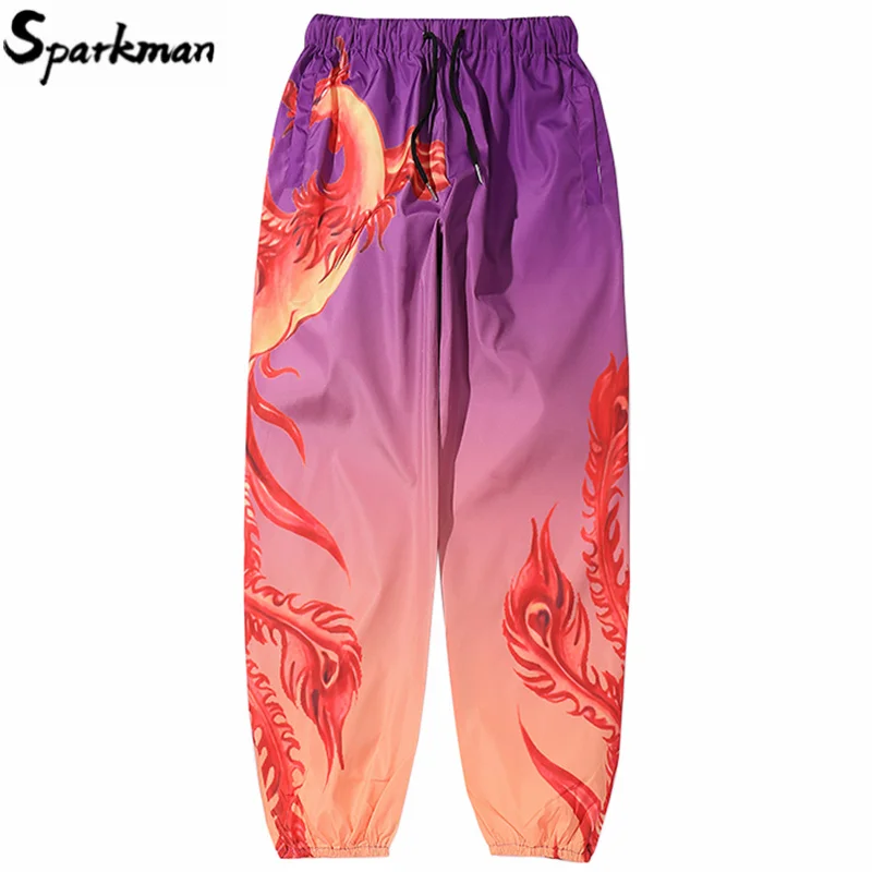 Men Hip Hop Sweatpants Fire Phoenix Harajuku Joggers Pants Streetwear Autumn Harem Pants Track Trousers Hipster Clothing