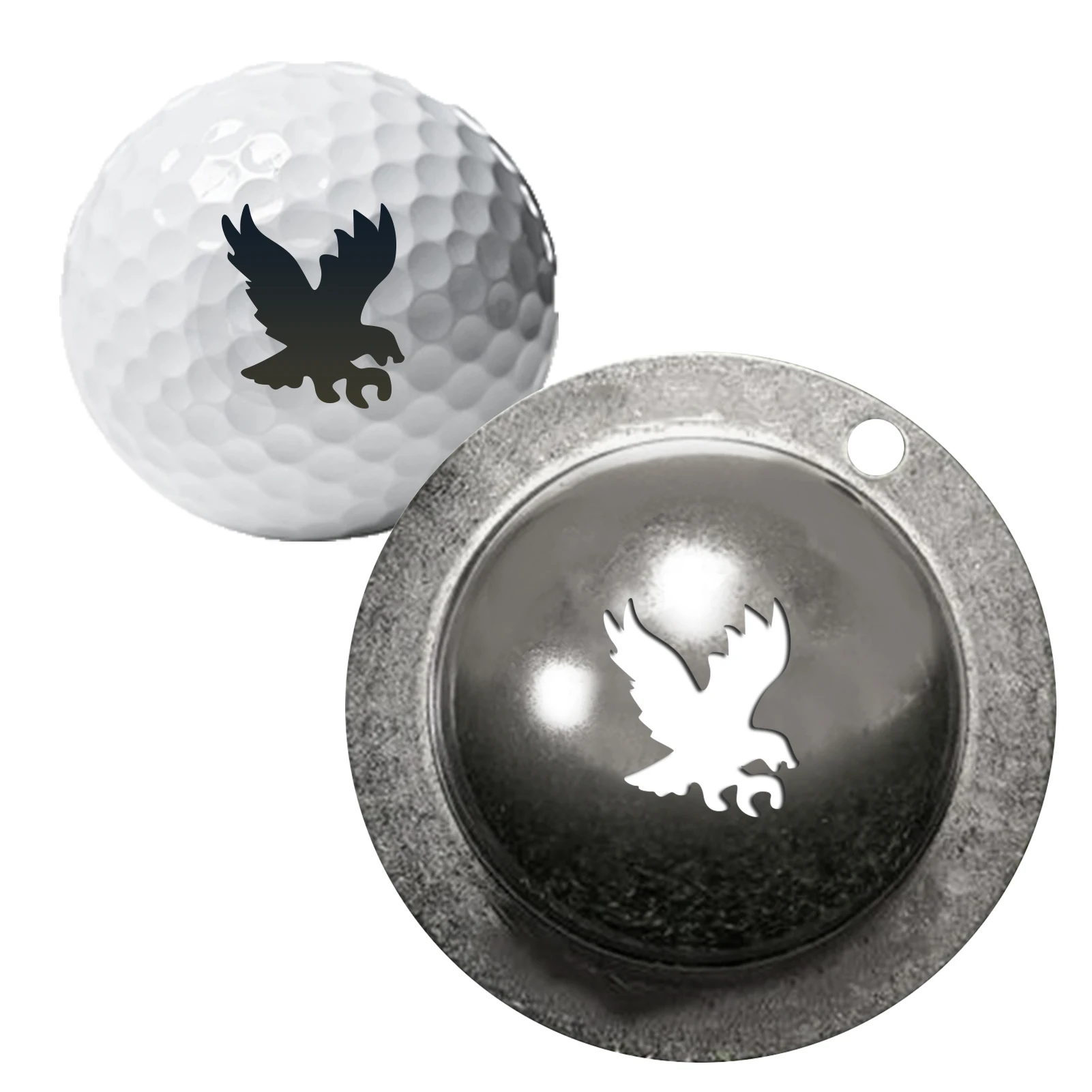 Golf Ball Mark Portable Golf Ball Line Marker Stencil Steel Marker Pen 1Pcs