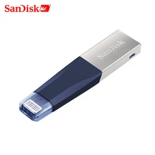 Флеш-накопитель SanDisk, 128 ГБ, 64 ГБ, OTG, USB3.0, SDIX40N, USB флеш-накопитель, 256 ГБ, lightning, USB флешка, флешка для iPhone, iPad, iPod, APPLE, MFi
