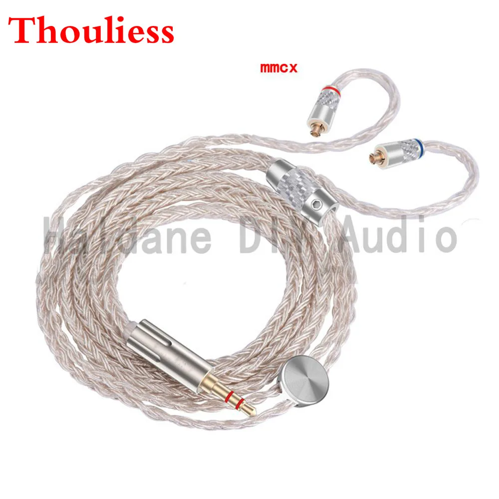 Thouliess 16Cores Silver Plated Upgrade Headphone Cable MMCX 2Pin For ZSX TFZ W4r UM3x Heir 10 A IEM8 0 IEM10 0 se535 215 846