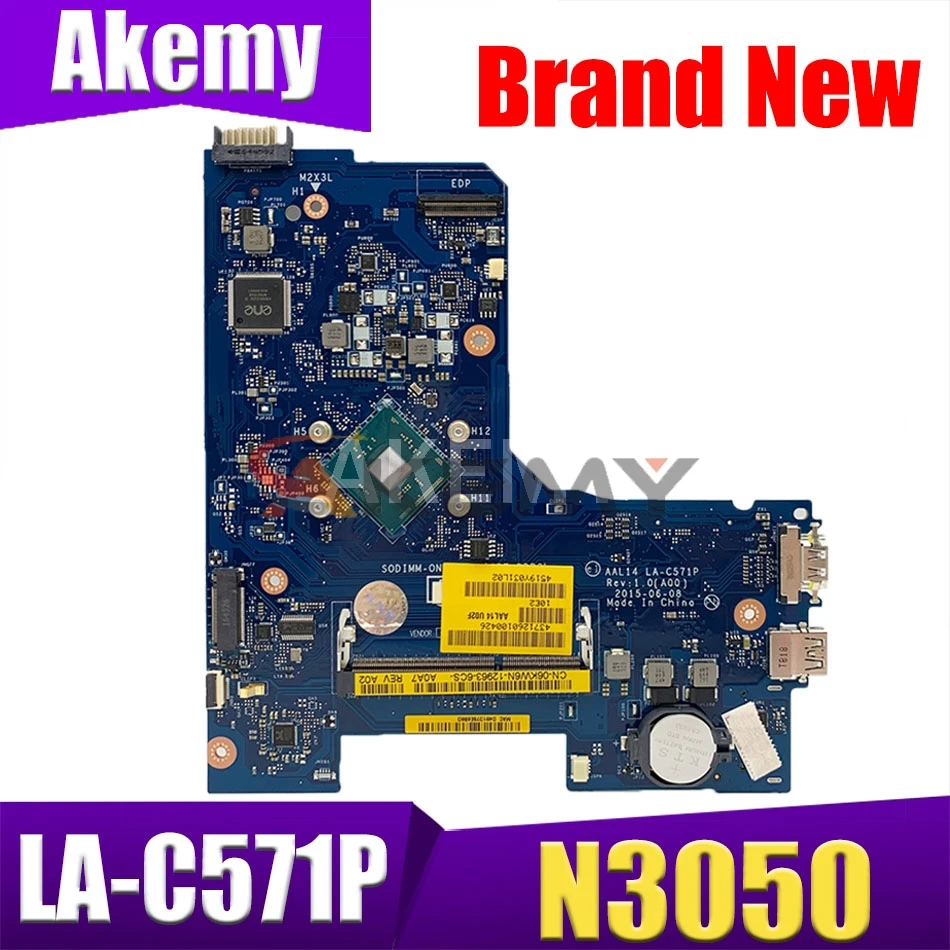 For DELL Inspiron 15 5000 5552 Laptop motherboard AAL14 LA-C571P CN-06KW6N 6KW6N 06KW6N with N3050u CPU DDR3 100% Test ok | Компьютеры и