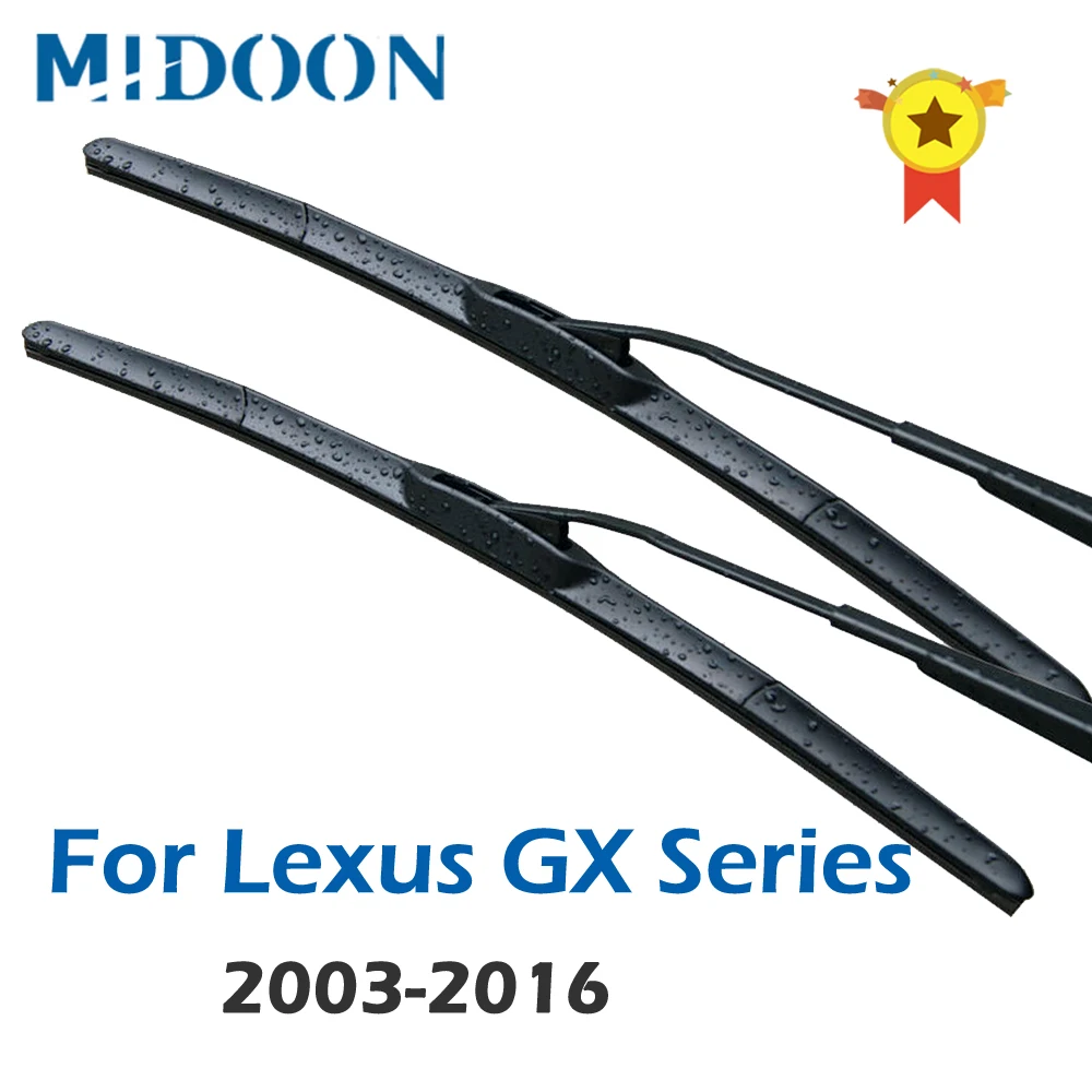 Гибридные щетки стеклоочистителя MIDOON для Lexus GX серии GX460/GX470 подходят к крючкам |