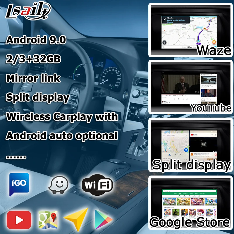 Android / carplay inteface box для Lexus RX 2012 2016 8 видео интерфейс навигации с GVIF youtube RX270 RX350 RX450h