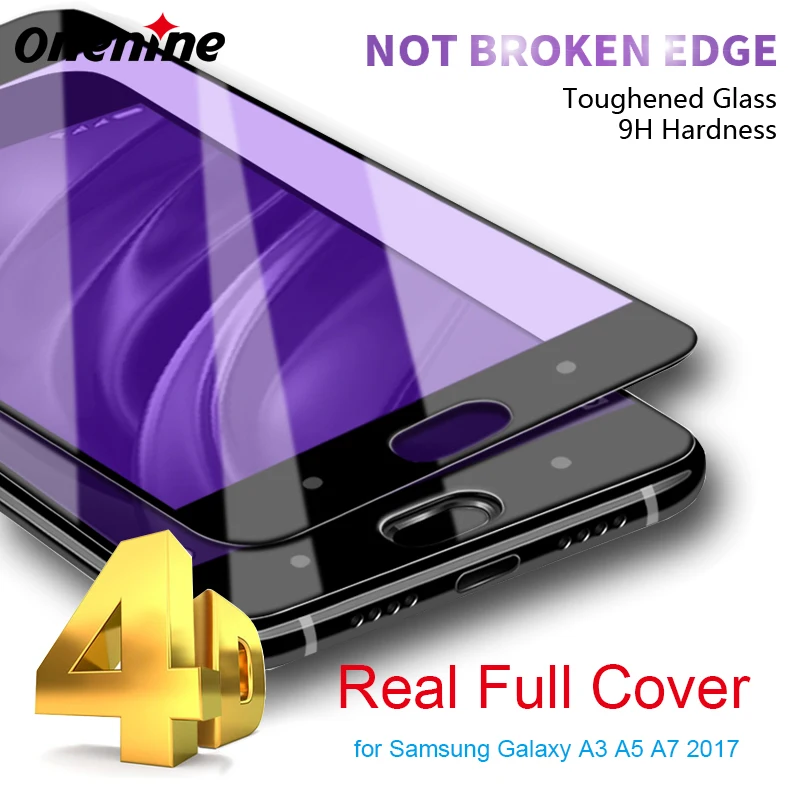 Onenine 4D Резьба стекло экран для Xiaomi Mi 6 закаленное 3D полное покрытие 9H пленка