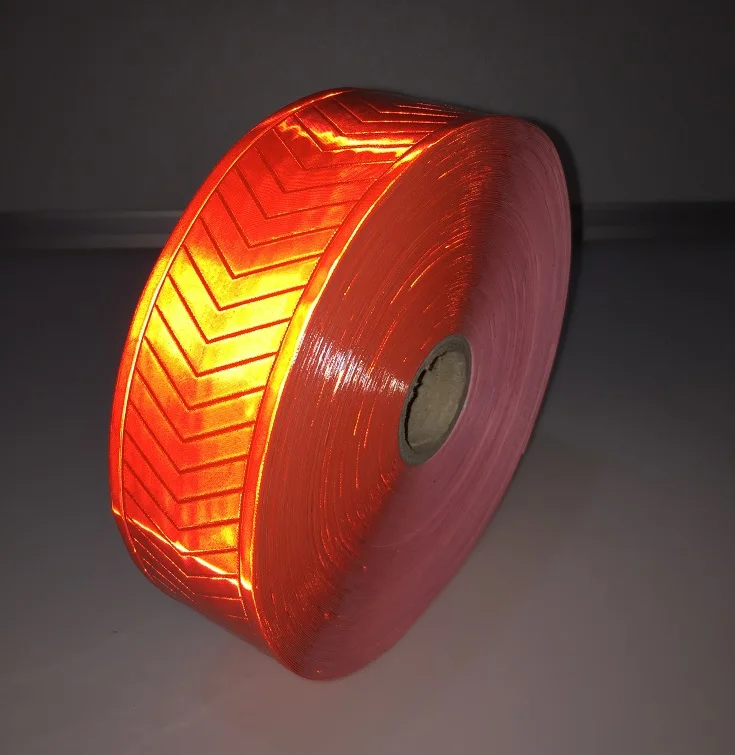 Orange Red 5 см* 50 м флуоресцентные Светоотражающие Предупреждение ющие ПВХ ленты Светоотражающие Предупреждение ющие материал одежды - Цвет: Orange Red