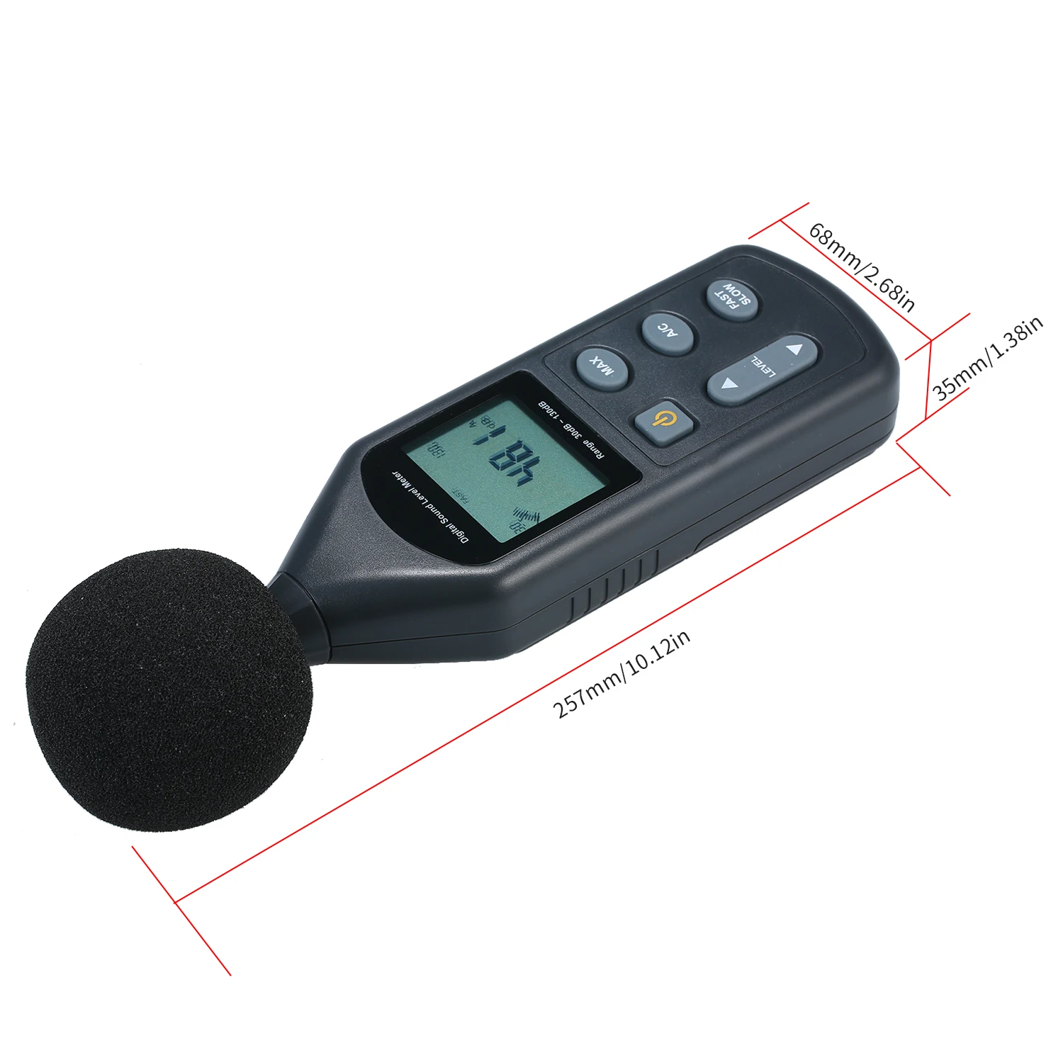 Цифровой измеритель уровня звука с ЖК-дисплеем, измеритель шума 30 дБ~ 130 дБ, измерительный прибор, измеритель уровня шума, измерительный инструмент
