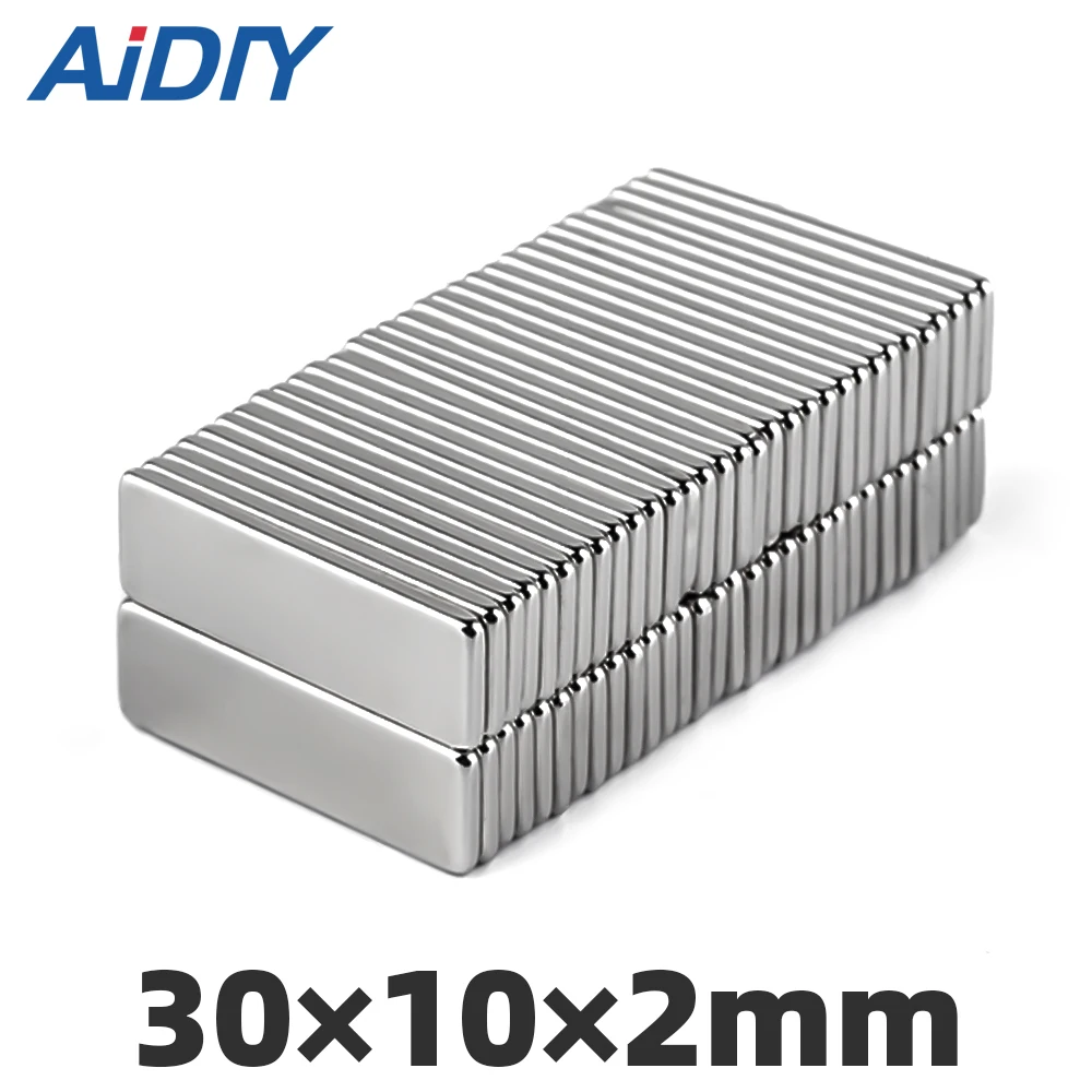 

AI DIY 5/20/50 pcs 30x10x2mm neodymium magnets super strong Rectangular powerful magnet Block Square 30 * 10 * 2mm