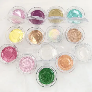 

False Eyelash Packing Box Transparent Lid Tray Individual Magnet Eyelashes Stand Acrylic Pad Lash Round Storage Tool