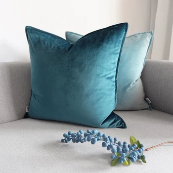 

Luxury Blue Gray Fashion Yellow Pink Soft Velvet Cushion Cover Pillow Cover Pillow Case Home Decorative Sofa Throw Pillows Chair