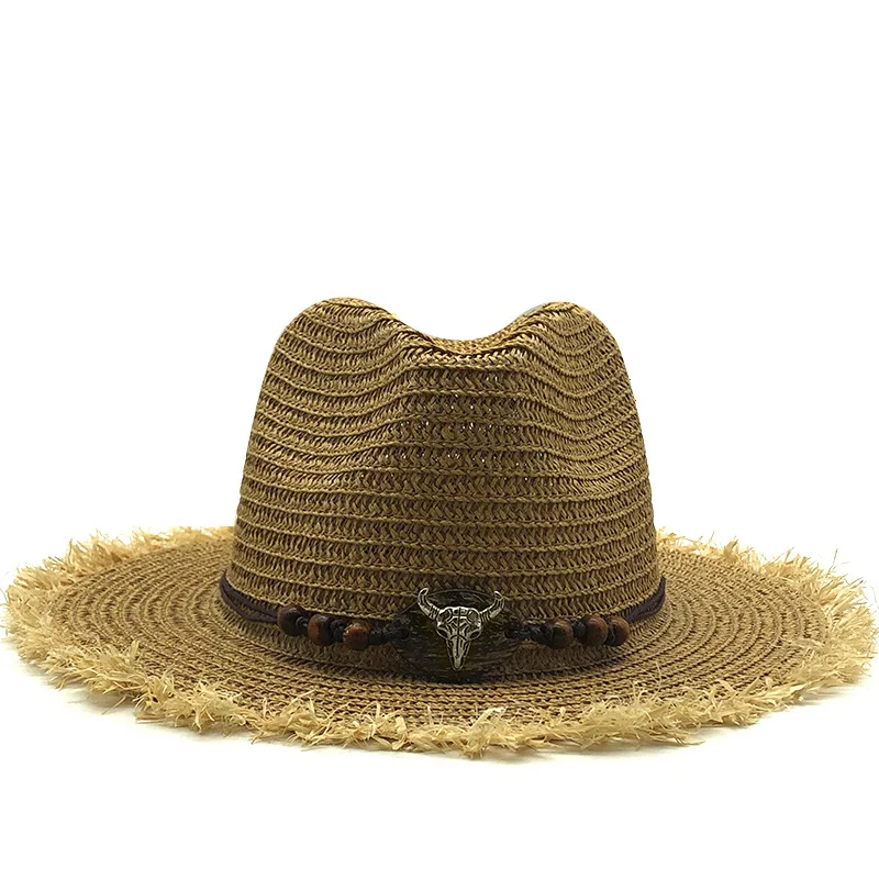 

2020 New Panama Straw Hats,Womens Sun Hat Summer Wide Brim Floppy Fedora Beach Cap UV Protection Cap