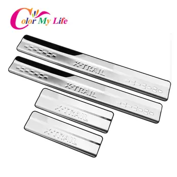 

Stainless Steel Car Door Sill Plates Cover Sticker Fit for Nissan X-trail Xtrail X Trail T32 2014 - 2020 Door Sill Scuff Parts