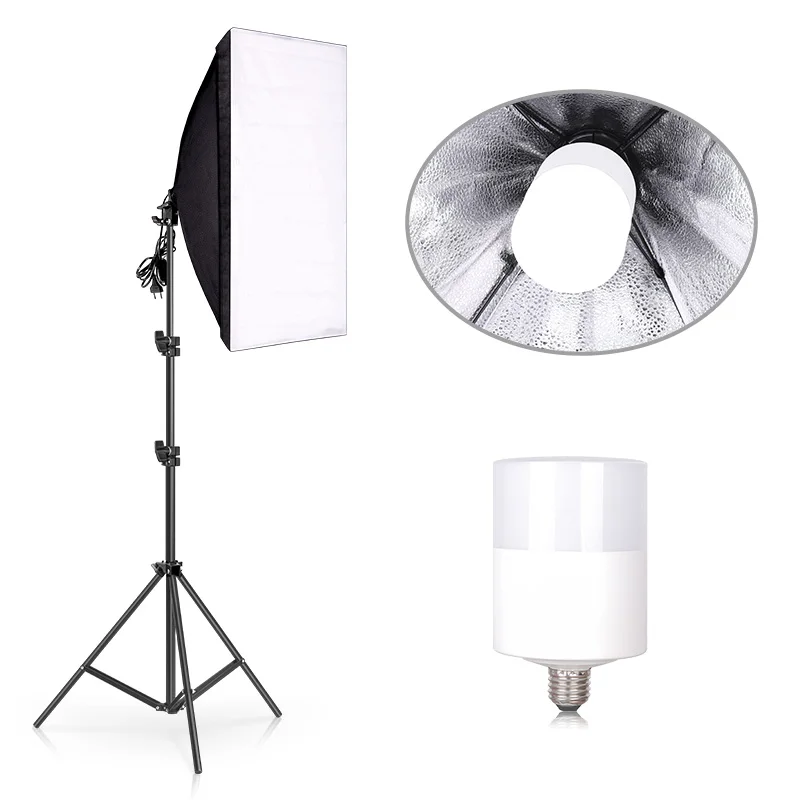 Photography 50x70CM Softbox Lighting Kits System Soft box Professional
